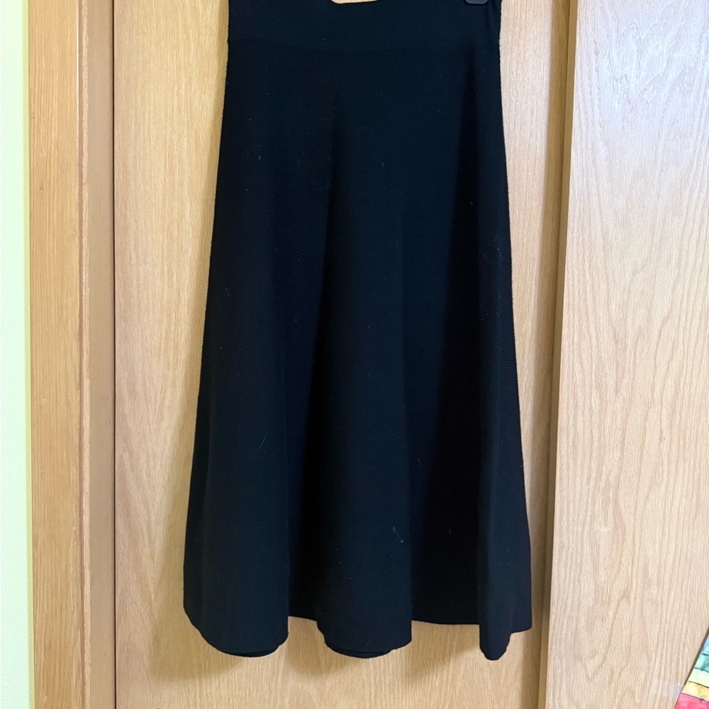 Massimo Dutti Classic Black A-Line Skirt